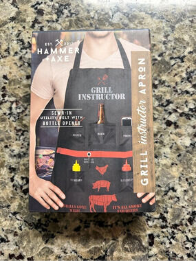 Hammer + Axe Grill Instructor Apron NWT